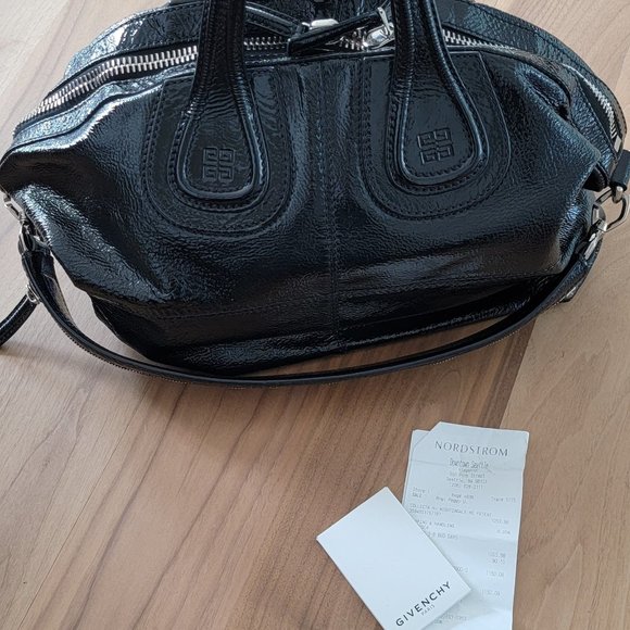 Givenchy Handbags - Givenchy Nightingale black leather patent bag purse $2,650 with tags/receipt